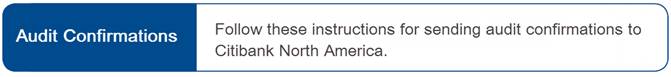 Citi Bank Audit Confirmation Guide